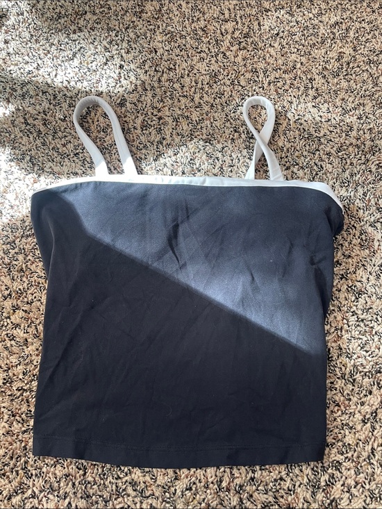all in motion Tops - All In Motion Everyday Soft Women’s Black Piped White Cropped Active Top S NWOT